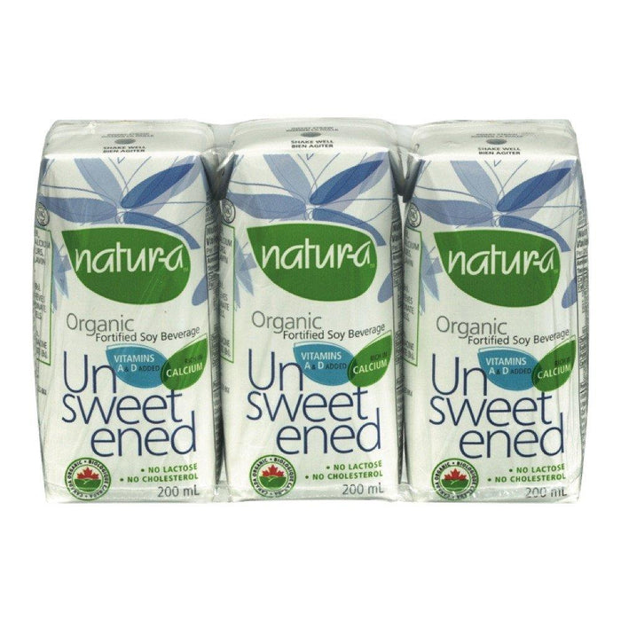 NATUR A BEVERAGE SOY ORGANIC UNSWEETENED 3 x 200 ML