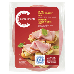 COMPLIMENTS HAM BLACK FOREST SMOKED EXTRA LEAN THINLY SLICED