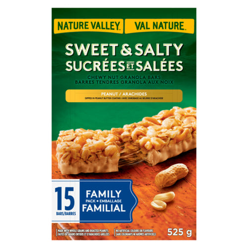 NATURE VALLEY CHEWY GRANOLA BARS PEANUT 525 G