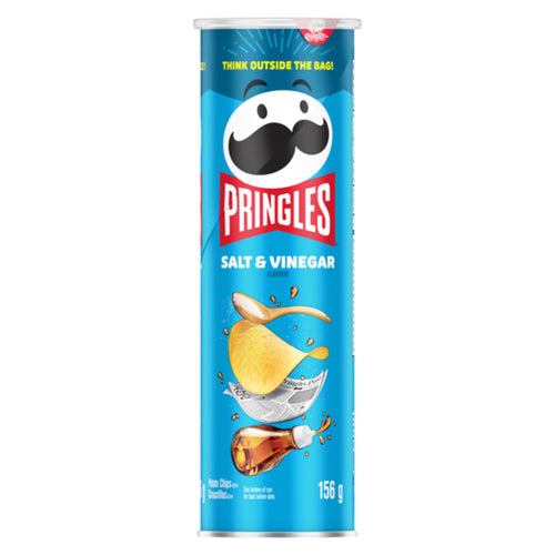 PRINGLES CANNED POTATO CHIPS SALT & VINEGAR 156 G