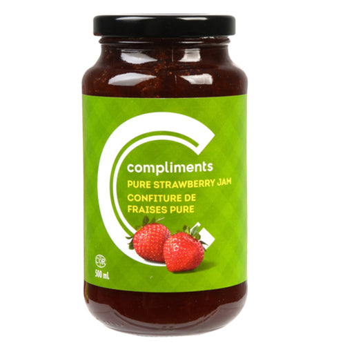 COMPLIMENTS PURE STRAWBERRY JAM 500 ML