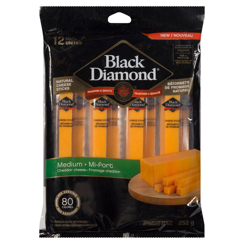 BLACK DIAMOND MEDIUM CHEDDAR CHEESE 252 G