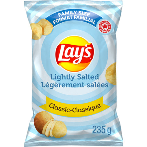 LAY'S LIGHTLY SALTED POTATO CHIPS 235 G