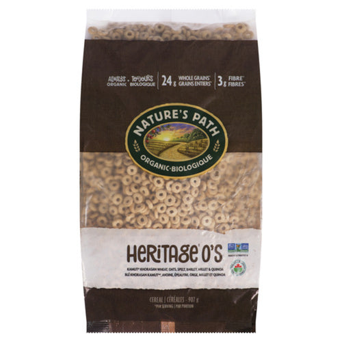 NATURE'S PATH ORGANIC CEREAL HERITAGE O'S 907 G