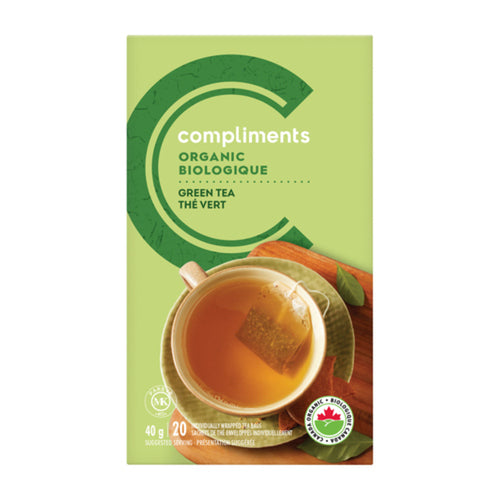 COMPLIMENTS ORGANIC GREEN TEA 40 G
