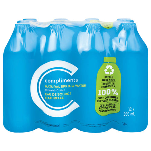COMPLIMENTS SPRING WATER NATURAL 12 X 500 ML