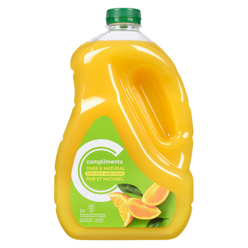 COMPLIMENTS ORANGE JUICE WITH PULP NOT FROM CONCENTRATE 2.5 L