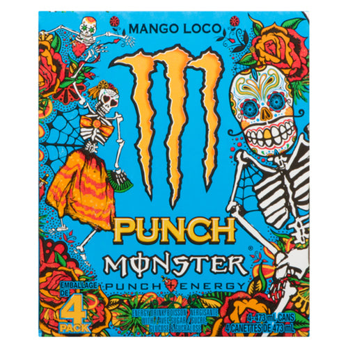MONSTER ENERGY DRINK MANGO LOCO PUNCH 4 X 473 ML