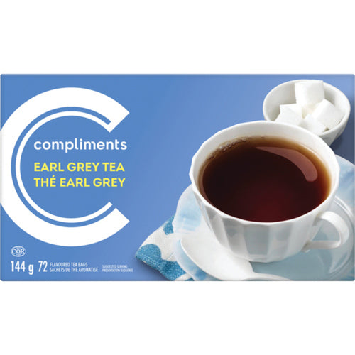 COMPLIMENTS TEA BAGS EARL GREY 72 EA