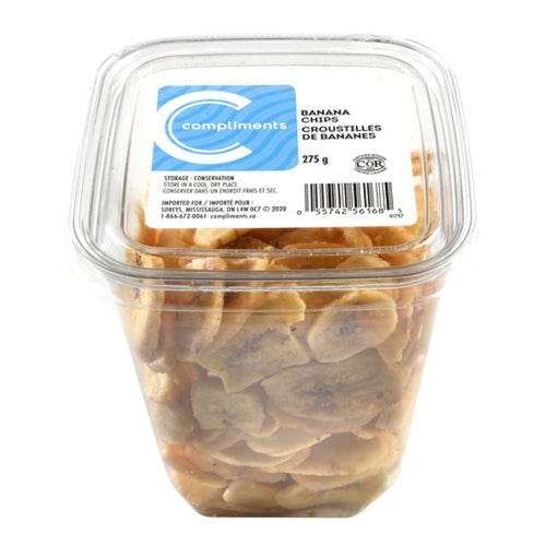 COMPLIMENTS BANANA CHIPS DRIED FRUIT 275 G