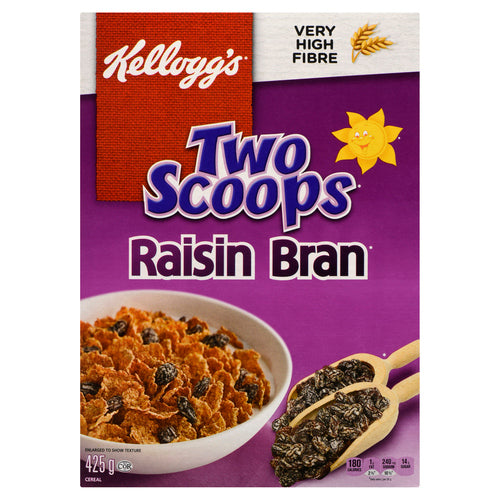 KELLOGG'S TWO SCOOPS CEREAL RAISIN BRAN 425 G