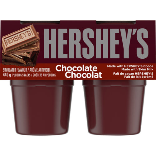 HERSHEY'S REFRIGERATED PUDDING SNACKS CHOCOLATE 4 X 110 G