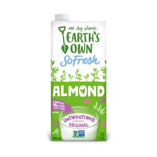 EARTH'S OWN SO FRESH ALMOND BEVERAGE UNSWEETENED 946 ML
