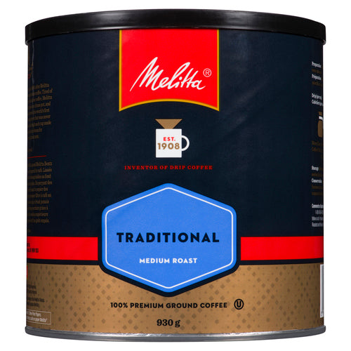 MELITTA GROUND COFFEE PREMIUM TRADITIONAL MEDIUM ROAST 930 G