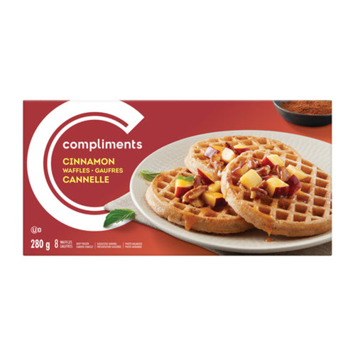 COMPLIMENTS CINNAMON TOAST 8 PACK WAFFLES 280 G