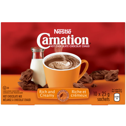 NESTLÉ CARNATION HOT CHOCOLATE RICH AND CREAMY 10 X 25 G