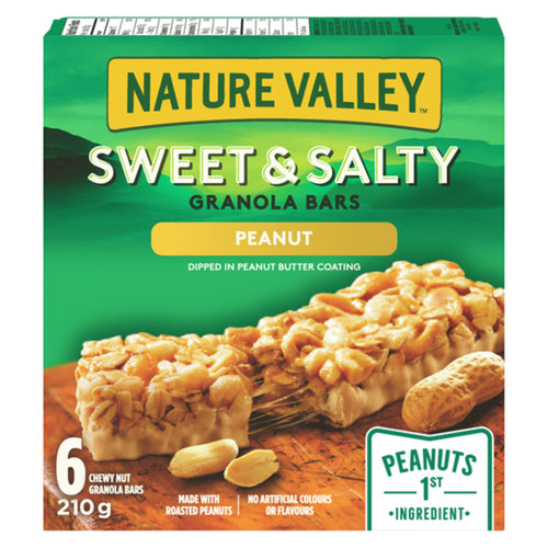 NATURE VALLEY GRANOLA BARS SWEET AND SALTY PEANUT 210 G