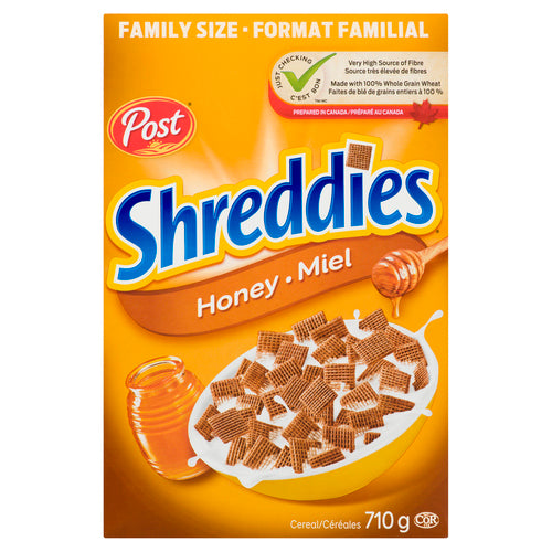 POST SHREDDIES HONEY CEREAL FAMILY SIZE 710 G