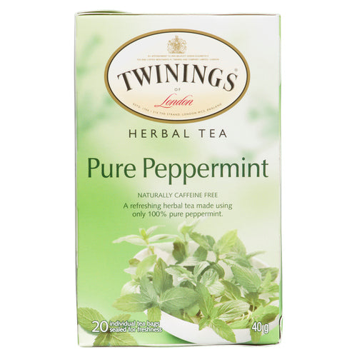 TWININGS HERBAL TEA PURE PEPPERMINT 20 TEA BAGS