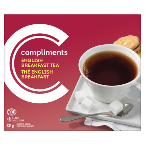 COMPLIMENTS TEA ENGLISH BREAKFAST 48 TEA BAGS