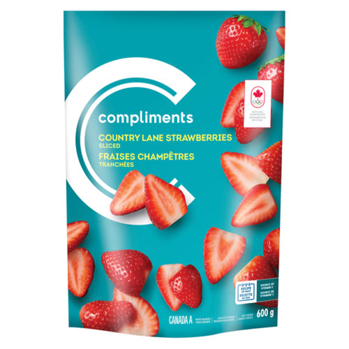 COMPLIMENTS COUNTRY LANE FROZEN FRUIT STRAWBERRIES 600 G