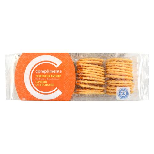 COMPLIMENTS GLUTEN-FREE RICE CRACKERS CHEESE 100 G