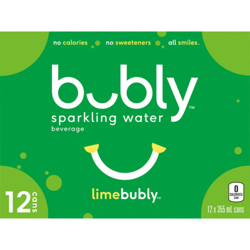 BUBLY SPARKLING WATER LIME 12 X 355 ML
