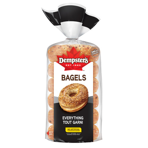 DEMPSTER'S EVERYTHING BAGELS 6 PACK 450 G