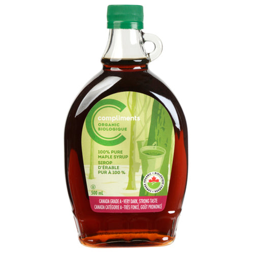 COMPLIMENTS ORGANIC VERY DARK MAPLE SYRUP 500 ML