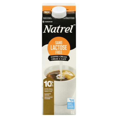 NATREL LACTOSE FREE 10% HALF & HALF COFFEE CREAM 1 L