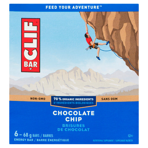 CLIF ENERGY BARS CHOCOLATE CHIP 6 X 68 G