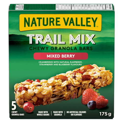 NATURE VALLEY CHEWY GRANOLA BARS TRAIL MIX MIXED BERRY 175 G