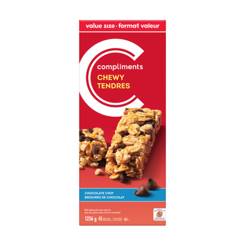 COMPLIMENTS CHEWY GRANOLA BARS CHOCOLATE CHIP 1.25 KG