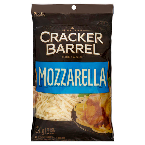 CRACKER BARREL CHEESE SHREDS MOZZARELLA 320 G