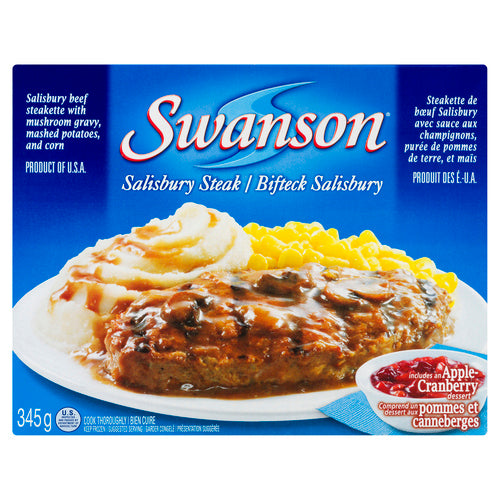 SWANSON SALISBURY STEAK FROZEN DINNER 345 G