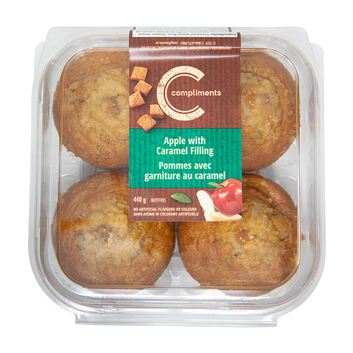 COMPLIMENTS MUFFINS APPLE WITH CARAMEL FILLING 440 G