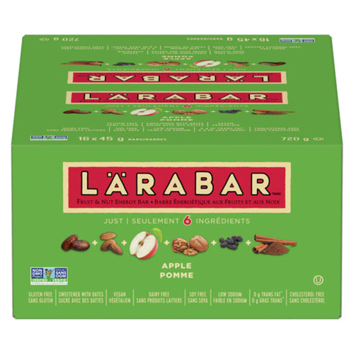 LARABAR GLUTEN-FREE ENERGY BAR FRUIT & NUT APPLE 16 X 45 G