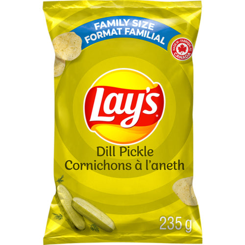 LAY'S DILL PICKLE FLAVOURED POTATO CHIPS 235 G