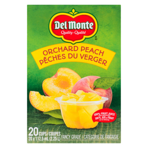 DEL MONTE FRUIT CUPS ORCHARD PEACH IN FRUIT JUICE DICED PEACHES 20 X 112.5 ML