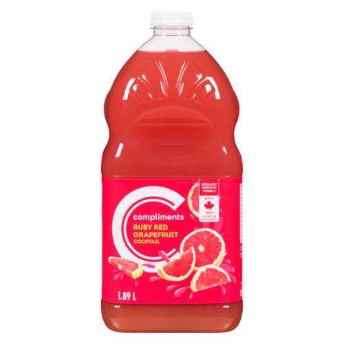 COMPLIMENTS COCKTAIL JUICE RUBY RED GRAPEFRUIT 1.89 L