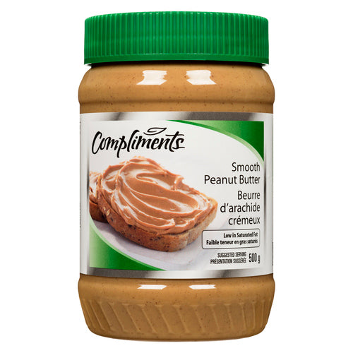 COMPLIMENTS SMOOTH PEANUT BUTTER 500 G