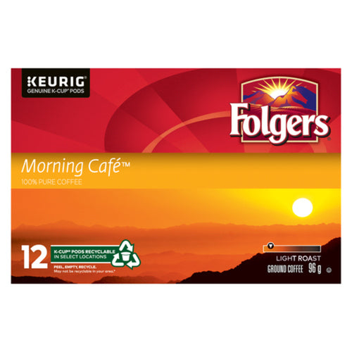 FOLGERS COFFEE PODS GROUND COFFEE LIGHT ROAST 12 K-CUPS 96 G