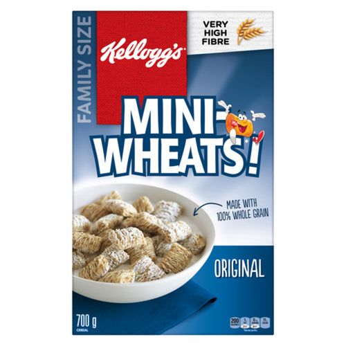 KELLOGG'S FAMILY SIZE MINI WHEATS FROSTED CEREAL ORIGINAL 700 G