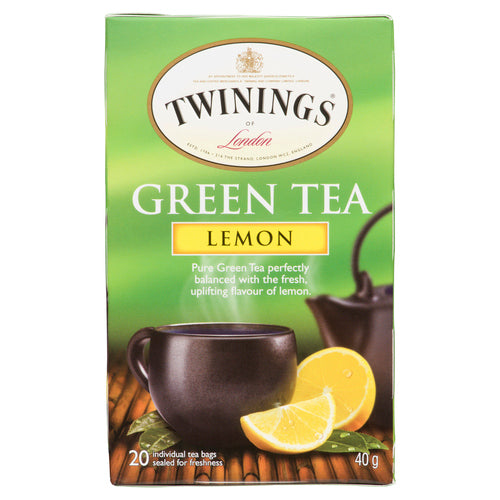 TWININGS OF LONDON GREEN TEA WITH LEMON 20 EA