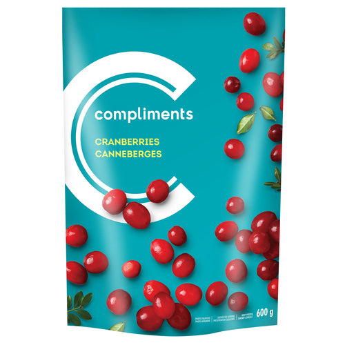 COMPLIMENTS FROZEN FRUIT CRANBERRIES 600 G