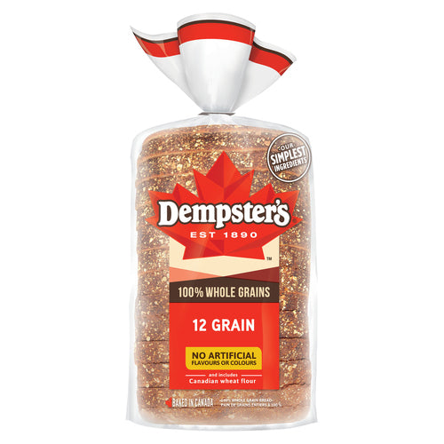 DEMPSTER’S 100% WHOLE GRAINS 12 GRAIN BREAD 600 G