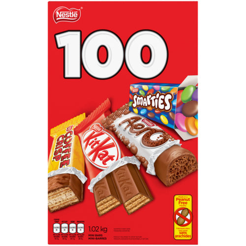 NESTLÉ ASSORTED HALLOWEEN CHOCOLATE 100 MINI BARS 1.02 KG