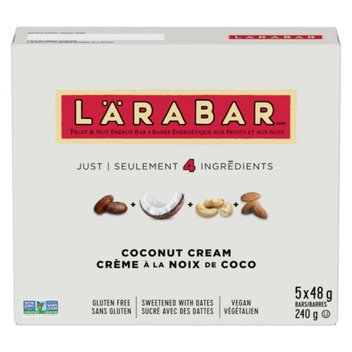 LARABAR GLUTEN-FREE ENERGY BAR FRUIT & NUT COCONUT CREAM 5 X 48 G