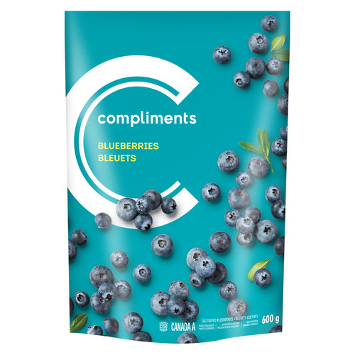 COMPLIMENTS FROZEN FRUIT BLUEBERRIES 600 G