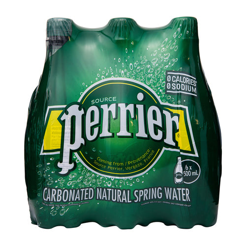 PERRIER NATURAL SPRING WATER CARBONATED 6 X 500 ML